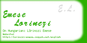 emese lorinczi business card